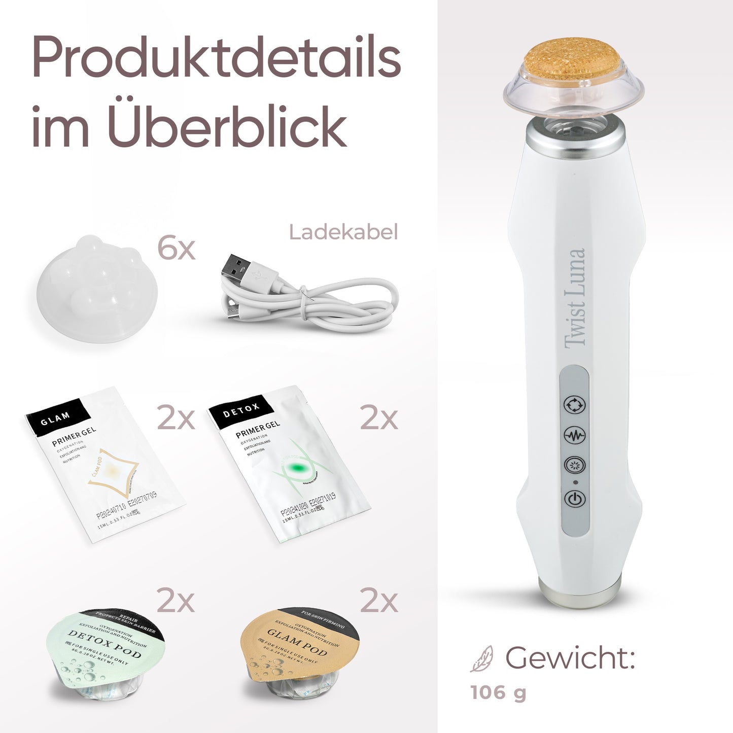 Twist Luna Dynamic Oxygen Set - Das Original! - Gesichtspflegesystem