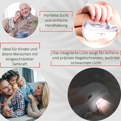 Makellose Nägel in Sekunden – Der 2-in-1 Elektrische Nagelknipser & Polierer für die ganze Familie!